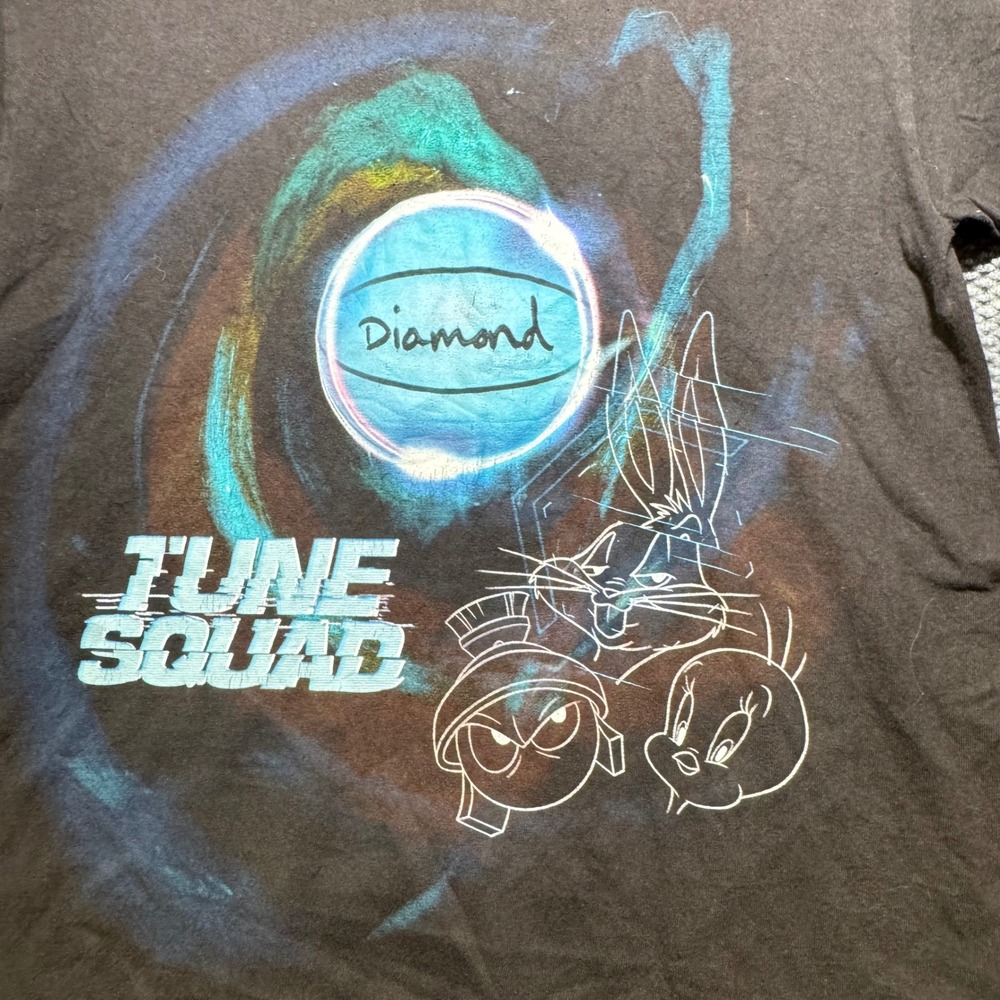 Diamond Supply Co Space Jam Tune Squad Graphic T-Shirt Black Mens Size M